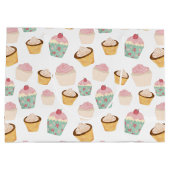 Cupcake Pattern Große Geschenktüte (Rückseite)