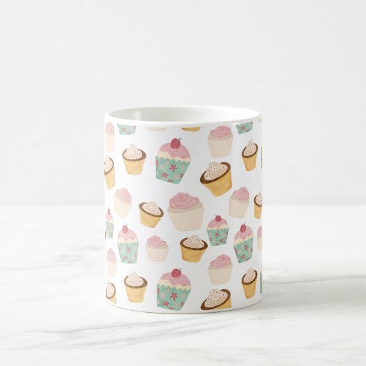 Cupcake Pattern Kaffeetasse (Mittel)