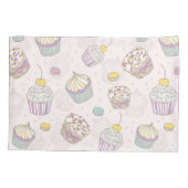 Cupcake Pattern Kissenbezug (Rückseite-Links)
