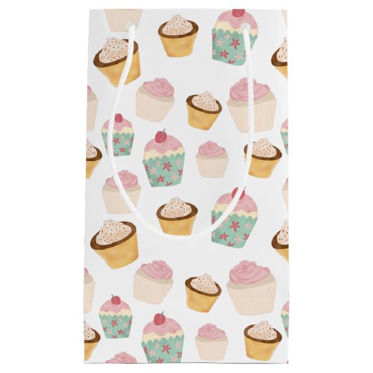 Cupcake Pattern Kleine Geschenktüte (Vorderseite)