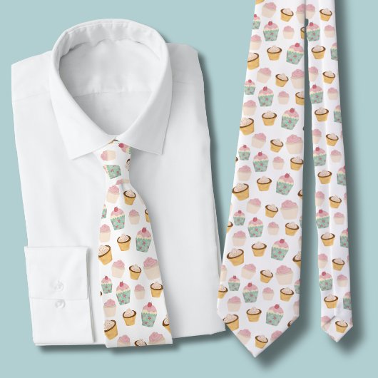 Cupcake Pattern Krawatte