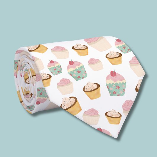 Cupcake Pattern Krawatte