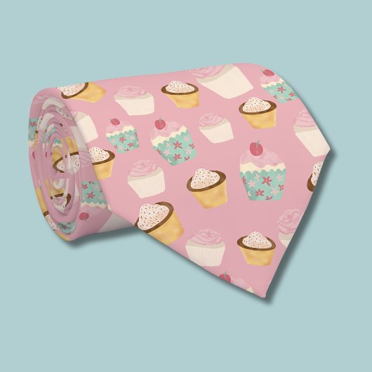 Cupcake Pattern Krawatte