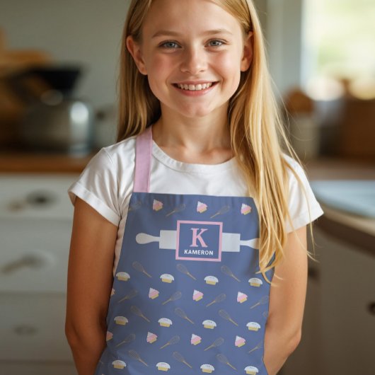 Cupcake Pattern Monogramm Schürze