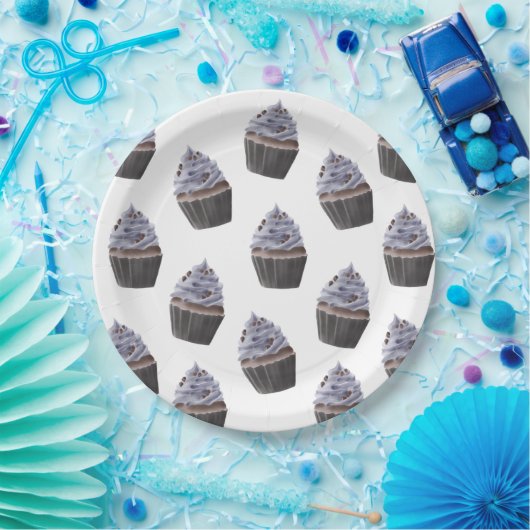 Cupcake Pattern Pappteller (Party)