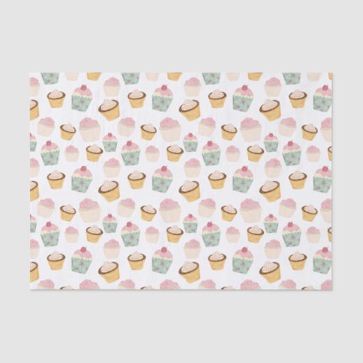 Cupcake Pattern Seidenpapier (Vorderseite)