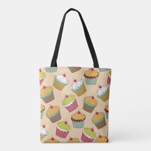 Cupcake Pattern Tasche (Rückseite)