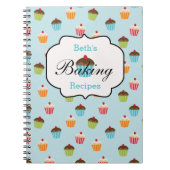 Cupcake Personalisiert Backen Rezept Notebook Notizblock (Vorderseite)