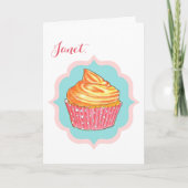 Cupcake Personalisiert Friendship Card Dankeskarte (Vorderseite)