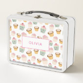 Cupcake Personalisiert Individuelle Name Metall Brotdose (Vorderseite)