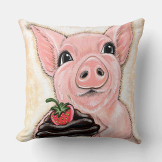 Cupcake Piggy Throw Pillow Kissen