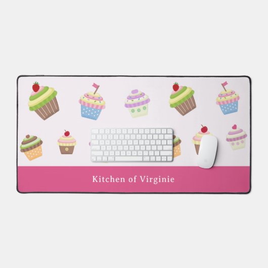 Cupcake Pink Desk Mat Schreibtischunterlage (Tastatur & Maus)