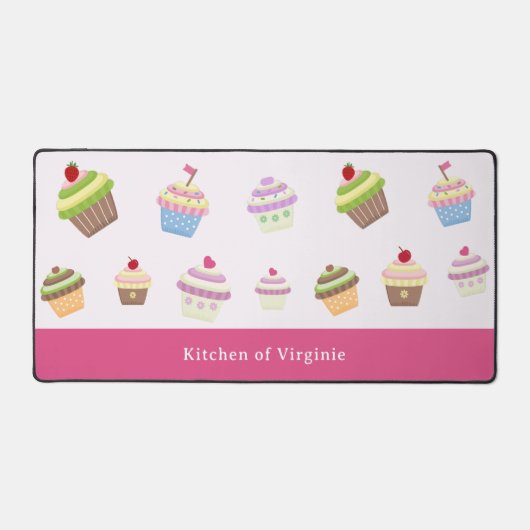 Cupcake Pink Desk Mat Schreibtischunterlage (Vorderseite)