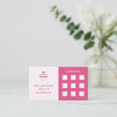 Cupcake Pink Loyalty Card Visitenkarte (Stehend Vorderseite)