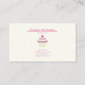 Cupcake Pink Loyalty Card Visitenkarte (Rückseite)