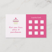 Cupcake Pink Loyalty Card Visitenkarte (Vorderseite)
