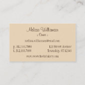 Cupcake Pink Magenta Braun Vertikale Visitenkarte (Rückseite)