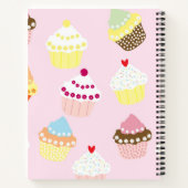 Cupcake Pink Spiral Rezept Notebook Custom Notizblock (Rückseite)