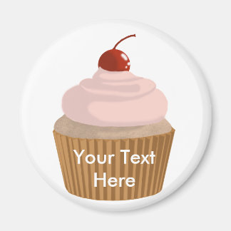 Cupcake-Pink und Brown Magnet