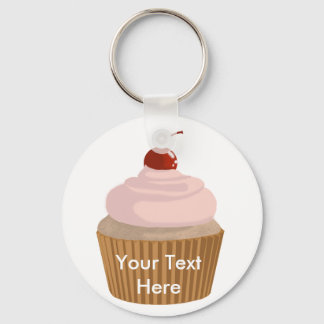 Cupcake-Pink und Brown Schlüsselanhänger