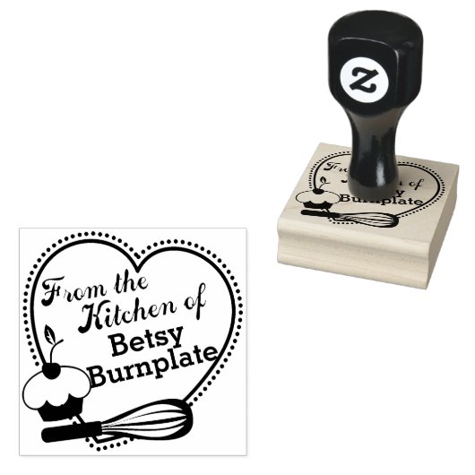Cupcake pisk Herz Backen aus der Küche Gummistempel (Stempel)