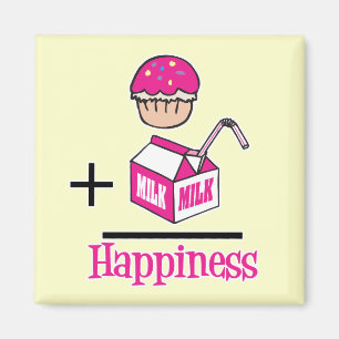 Cupcake Plus Milch Glück Magnet