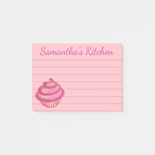 Cupcake Post it Notes Post-it Klebezettel (Vorderseite)