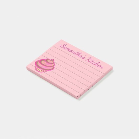 Cupcake Post it Notes Post-it Klebezettel (angewinkelt)