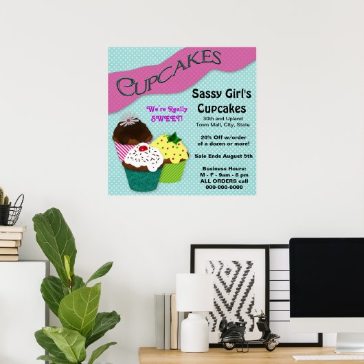 CUPCAKE POSTER - GROSSES WERBPERSONALISIEREN (Heimbüro)