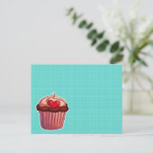 Cupcake Postkarte (Stehend Vorderseite)