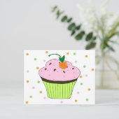 Cupcake Postkarte (Stehend Vorderseite)