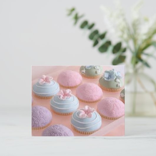 Cupcake Postkarte (Stehend Vorderseite)