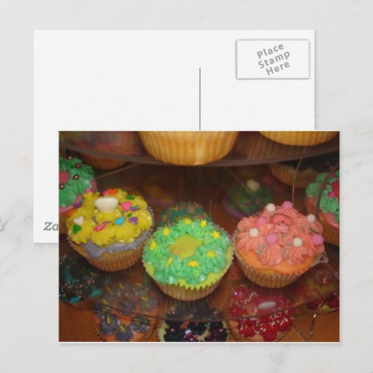 Cupcake Postkarte (Vorne/Hinten)