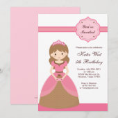 Cupcake Princess Geburtstagseinladung Einladung (Vorne/Hinten)