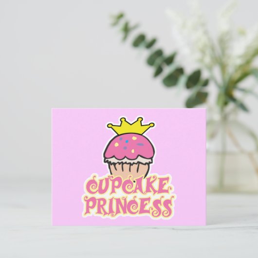 Cupcake Princess Postkarte (Stehend Vorderseite)