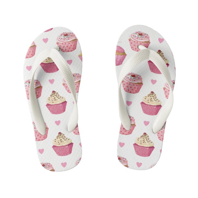 Cupcake Print Child Flipflops Kinderbadesandalen (Fußbett)