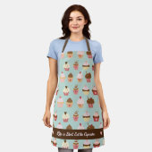 Cupcake Print Pattern auf hellblau Schürze (Getragen)