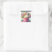 Cupcake Quadratischer Aufkleber (Tasche)