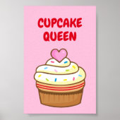 Cupcake Queen baking NAME Zeichen Poster (Vorne)
