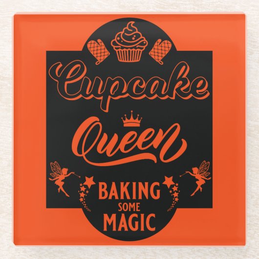 Cupcake Queen Glasuntersetzer (Vorderseite)