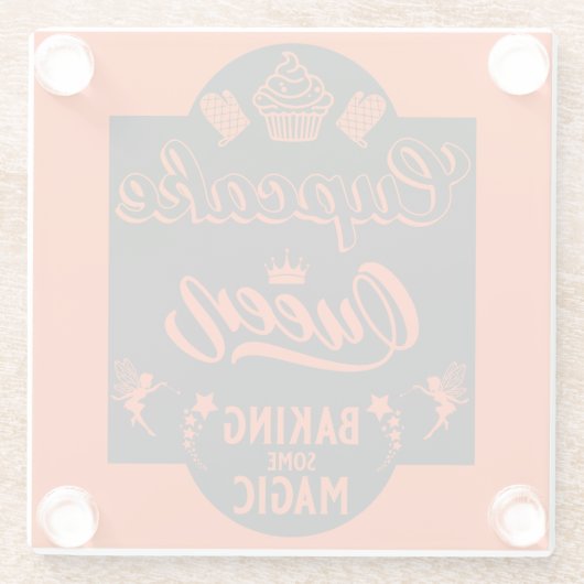 Cupcake Queen Glasuntersetzer (Rückseite)