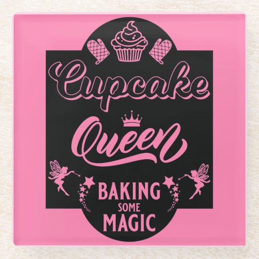 Cupcake Queen Glasuntersetzer (Vorderseite)
