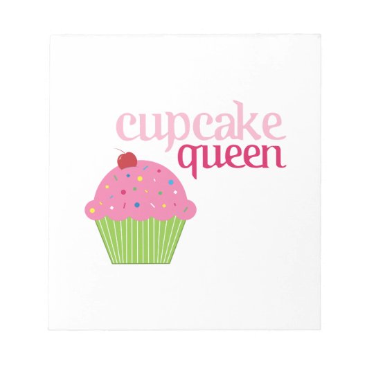 Cupcake Queen Notizblock (Vorderseite)