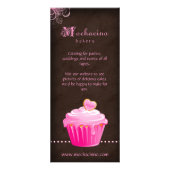Cupcake Rack Card Broschüre Niedlich rosa Werbekarte (Vorne)