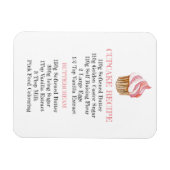 CUPCAKE RECIPE KÜCHE FLEXIBLER KÜHLSCHRANKMAGNET MAGNET (Horizontal)