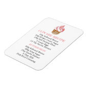 CUPCAKE RECIPE KÜCHE FLEXIBLER KÜHLSCHRANKMAGNET MAGNET (Linke Seite)