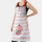 Cupcake, Regenbogen-Glitzer-Tropfen, Streifen Schürze (InSitu)