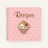 Cupcake Rezept Kochbuch Geschenk Notizblock (Vorderseite)