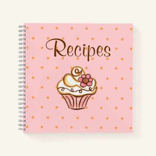 Cupcake Rezept Kochbuch Geschenk Notizblock (Vorderseite)