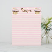 CupCake Rezept Papier (Stehend Vorderseite)